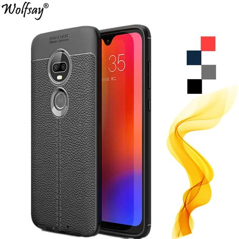 Wolfsay For Cover Motorola Moto G7 Plus Case Lychee Rugged Style Cover For Motorola G7 Fashion