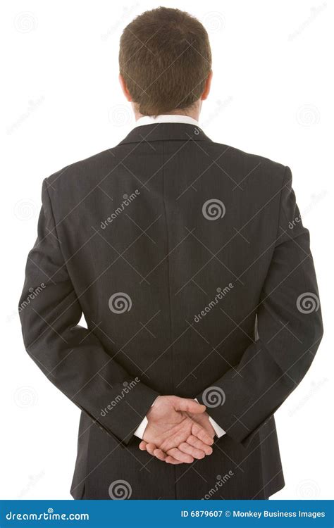 Businessman Holding His Hands Behind His Back Stock Image Image Of