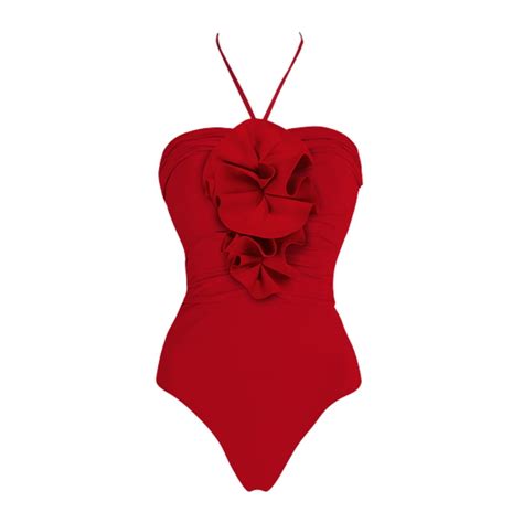 Sexy Flower One Piece Swimwear Trend Swimsuit 2024 Brazilian Biquini