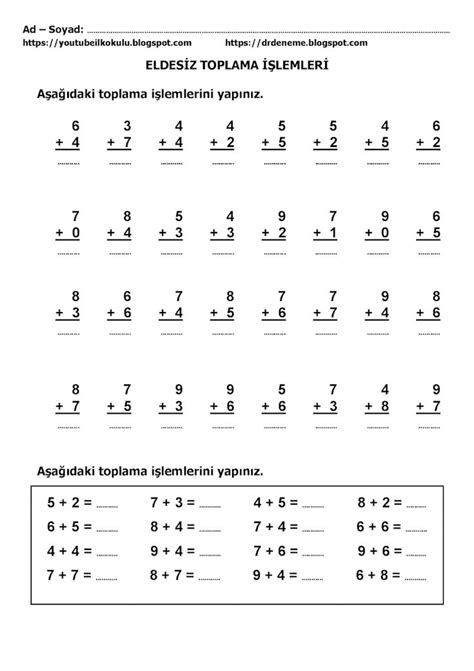 Sinif Eldes Z Toplama Lem Matematik Matematik Oyunlar Lkokul