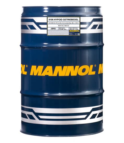 MANNOL Hypoid 80W 90 GL 4 GL 5 LS