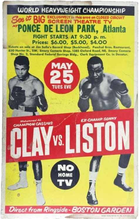 Lot Detail Muhammad Ali Cassius Clay Vs Sonny Liston Original