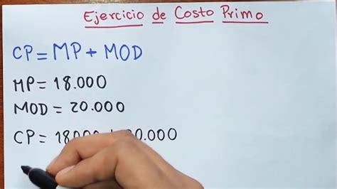 Ejercicio De COSTO PRIMO Contabilidad De Costos YouTube