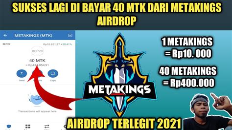 Instant Claims Airdrop Sukses Lagi Di Bayar 40 Mtk Rp400 000 Di