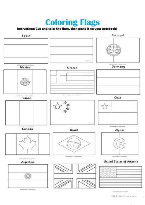 Colorign Flags Flag Coloring Pages World Flags Printable World