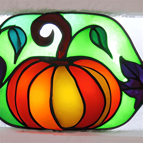 Stained Glass Pumpkin Graphic · Creative Fabrica