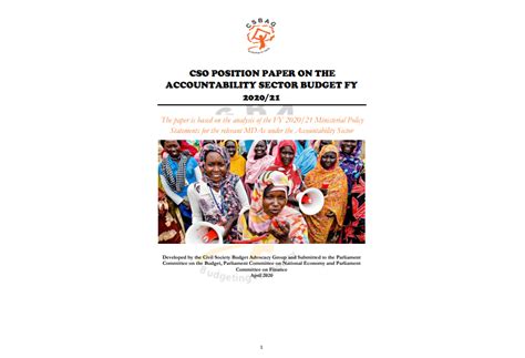 CSO Position Paper On The Accountability Sector Ministerial Policy