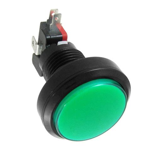 ELECTROPRIME 12V DC LED Light Illuminated Green Round Momentary Push