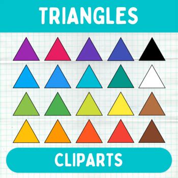 Colorful Triangle Cliparts Printable Triangles Graphics Commercial Use