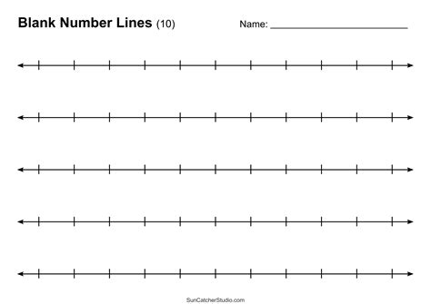 Number Lines Fraction Negative Positive Decimal Blank Diy