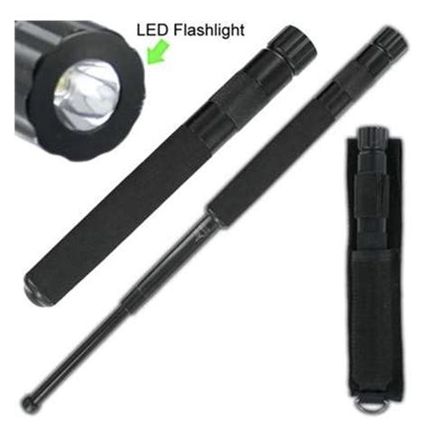 21 Telescopic Tactical Security Baton W Led Flashlight Lightning