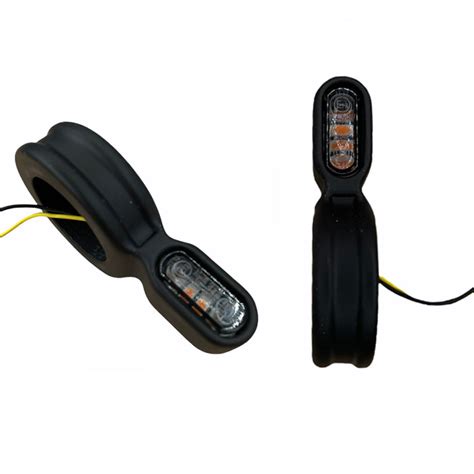 Schwarze Motorrad Led Mini Lenkerendenblinker