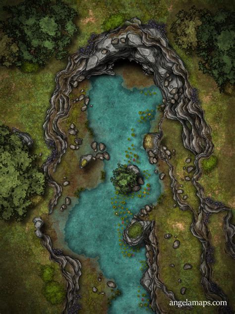 River Cave – Angela Maps – Free, Static, and Animated Battle Maps for D ...