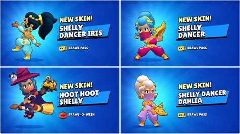 All Skins Available For Shelly In Brawl Stars