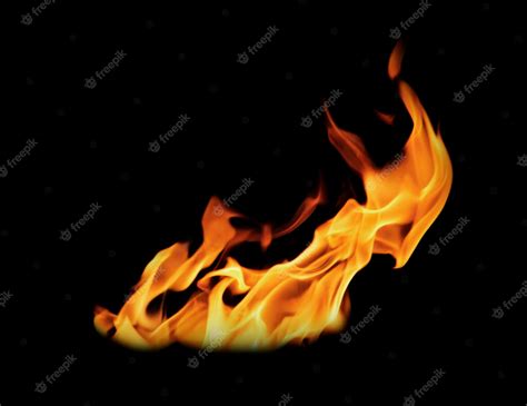 Premium Photo | Flames isolated on black background for graphic design or wallpaper