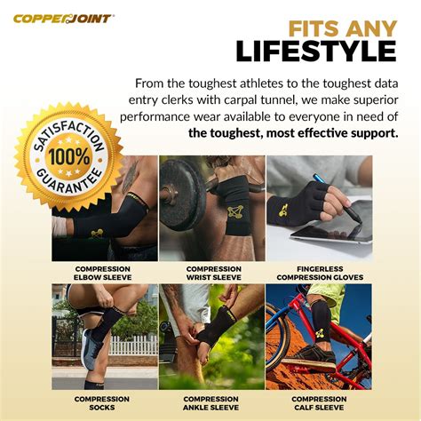 Copperjoint Copper Knee Sleeve 1 Compression Fit Support Guaranteed