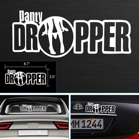 Panty Dropper Funny Jokes Adult Humor Sticker Reflective Vinyl Window Minion Decals Words Style