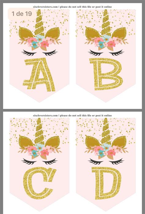 Free Printable Unicorn Decorations Party Banner Artofit