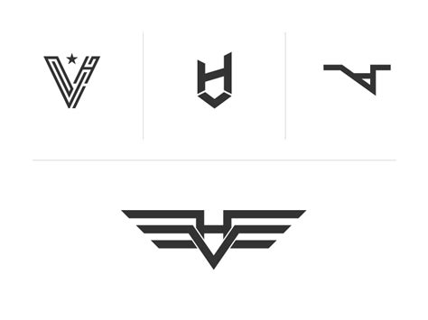 VH Logo Design Options by Rishi Shah, Logo & UI Designer on Dribbble