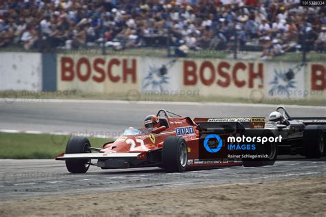 Gilles Villeneuve Ferrari Ck With Oversteer Ahead Of Elio De