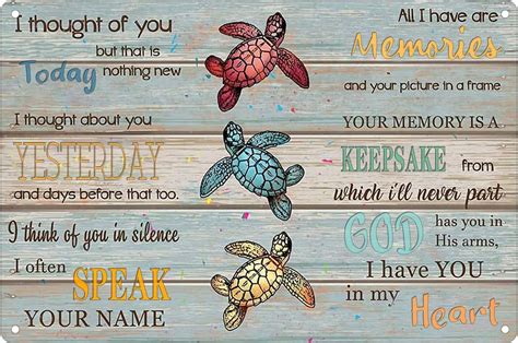 Amazon Funny Beach Tin Sign All I Have Are Memories Sea Turtle