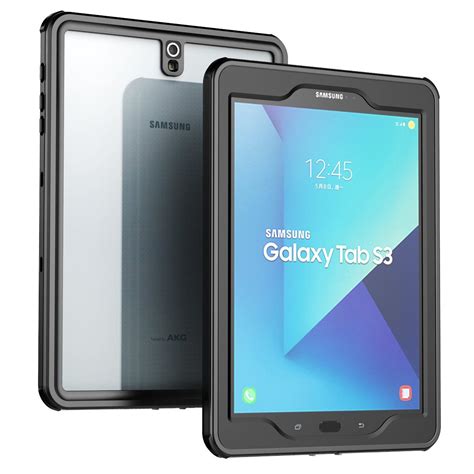 For Samsung Galaxy Tab S3 Waterproof Case With Built In Screen Full Body Rugged Protective Case