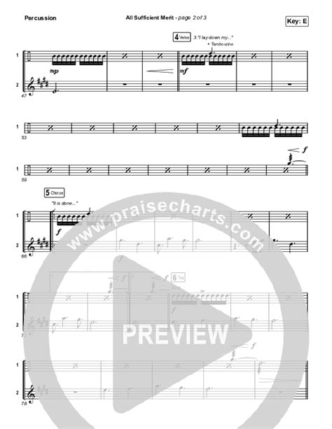 All Sufficient Merit Percussion Sheet Music Pdf The Worship Initiative