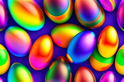 Premium Photo Colorful Easter Eggs Background Realistic Seamless