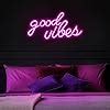 Amazon Olekki Pink Good Vibes Neon Sign Neon Lights For Bedroom