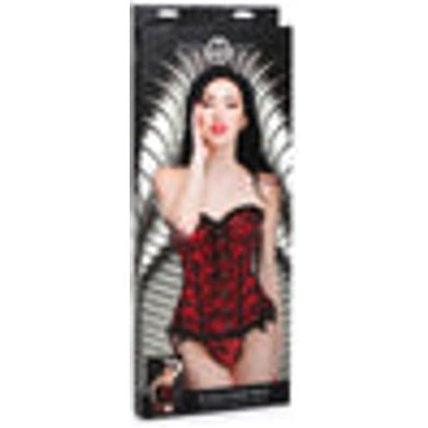 Scarlet Seduction Lace Up Corset And Thong By Xr Brands Fetishclothing