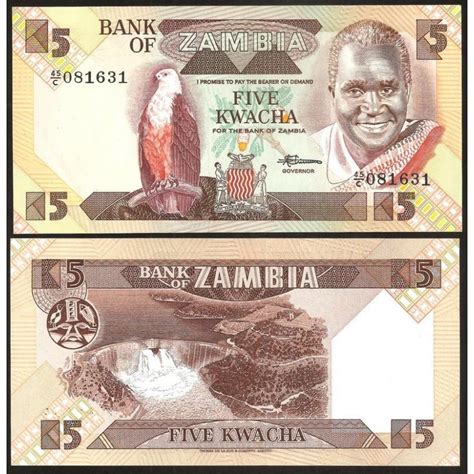 Zambia 5 Kwacha 1986