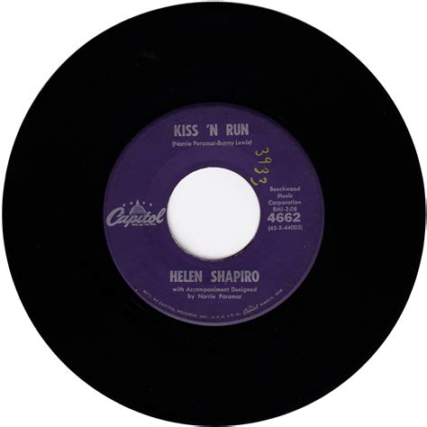 Helen Shapiro - Walkin' Back To Happiness / Kiss 'n Run – NIGHT BEAT RECORDS