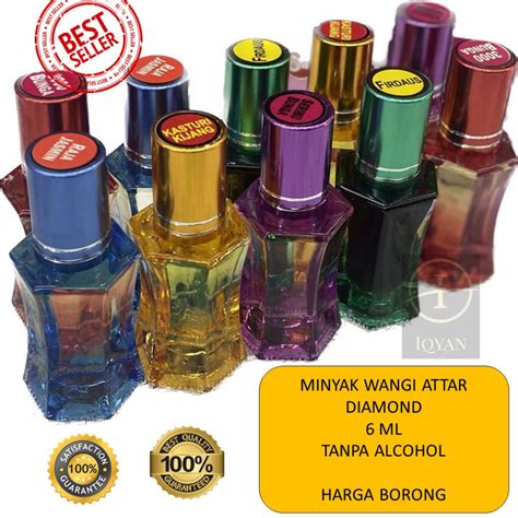 BORONG MINYAK WANGI ROLL ON ATTAR DIAMOND 6ML TANPA ALCOHOL MURAH