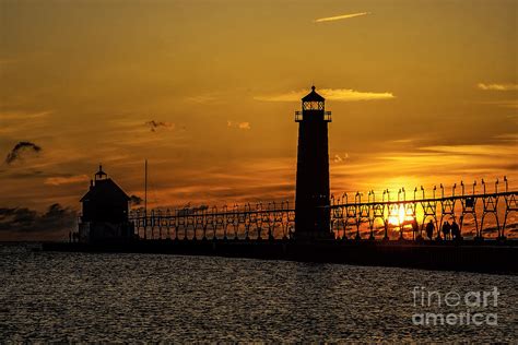 Sunset At Grand Haven Pier Photograph By Nick Zelinsky Jr Fine Art