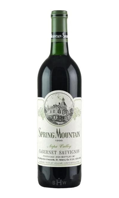 1988 Spring Mountain Vineyard Cabernet Sauvignon Napa - bighammerwines.com