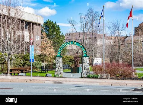 Welcome To Chisholm Park Sign In Downtown Antigonish Nova Scotia