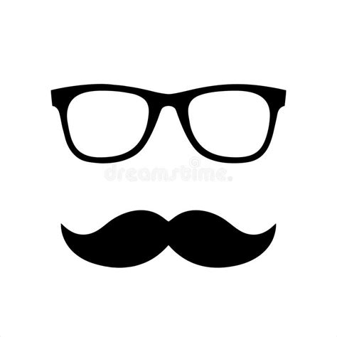 Mustache Icon In Trendy Flat Style Isolated On White Background Stock