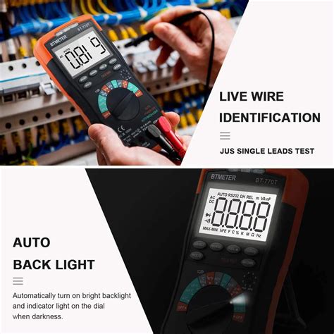 True Rms Digital Multimeter Tester Counts Measure Voltage Current