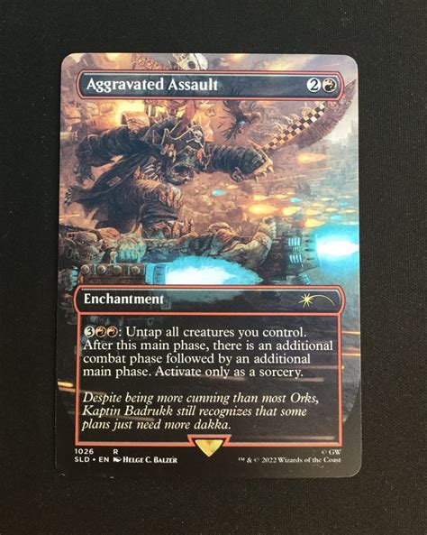 Aggravated Assault Borderless MTG Proxy SLD Proxy King