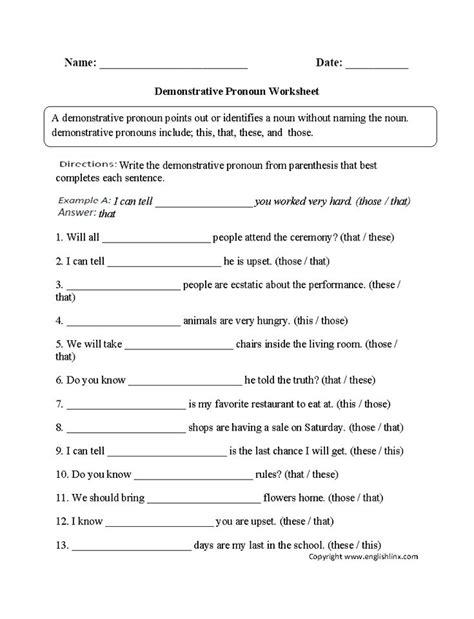 Grammar Worksheets 7th Grade