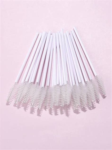 25pcs Disposable Eyelash Brush Mascara Wands Spoolies For Eye Lash Extension Eyebrow And Makeup