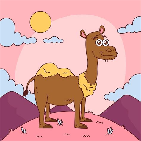 Free Vector Hand Drawn Cartoon Camel Illustration