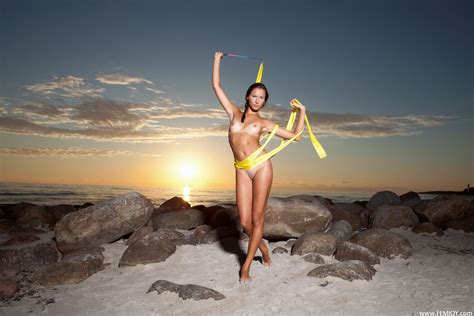 Tanlined Teen Mira Naked On The Rocks Femjoy Porn Pic