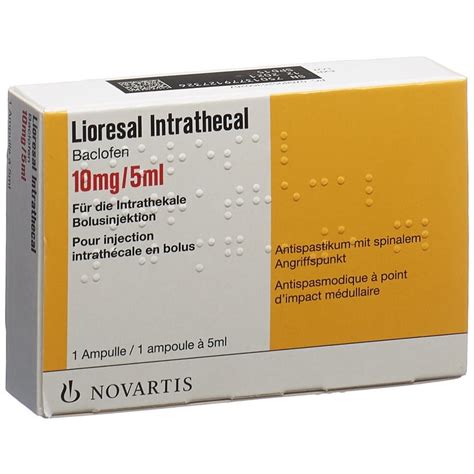 Lioresal Intrath Cal Sol Inj Mg Ml Pce Pharmacie Sun Store