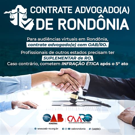 OAB lança campanha Contrate Advogado a de Rondônia Tudo Rondônia