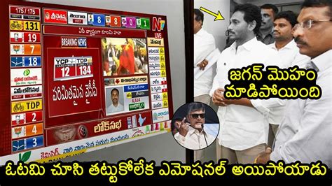 YS Jagan Emotional After Watching Result On TV YSRCP Defeat TDP