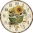 Amazon Taheat Inch Beautiful Sunflower Wall Clock Vintage