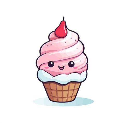 Premium Vector | A cute ice cream flat illustration icecream vector ...