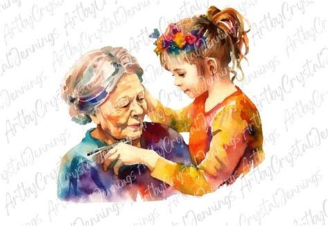 Grandma And Granddaughter Clipart