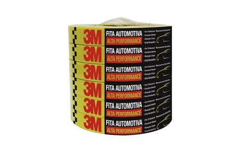 Fita Crepe Automotiva De Alta Performace 18mm X 40mt Amarela 3M